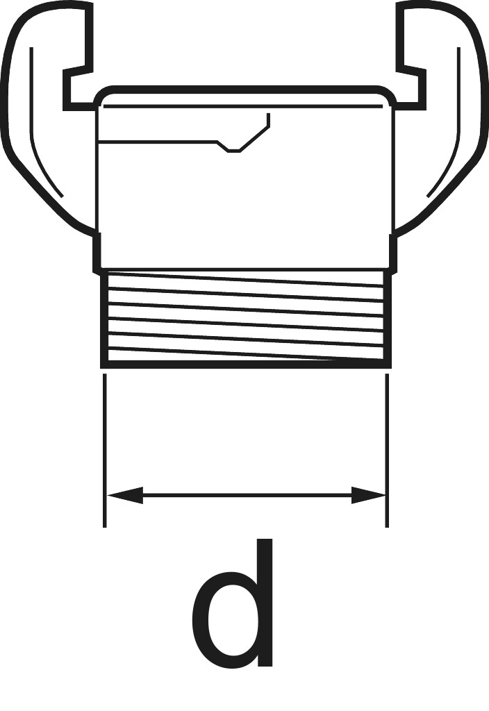 110A Ms-  Gewindest.   1/2" Fabr.GeKa mit Außengewinde